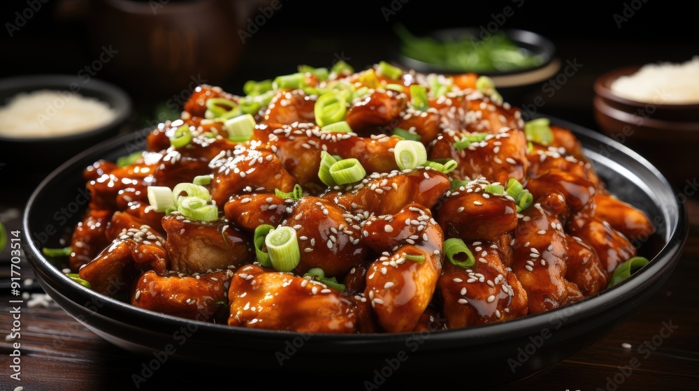 Orange Chicken with Green Onions Orange Chicken with Green Onions