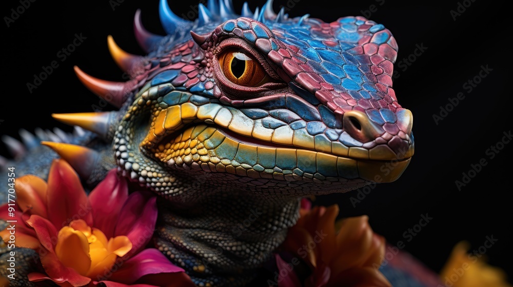 tattoo art, closeup of colorful dragon patterns on the body. tattoo art, closeup of colorful dragon patterns on the body.