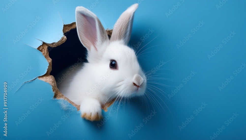 壁の穴から覗いている白いウサギ(white rabbit peeking through a hole in the wall)
壁の穴から覗いている白いウサギ(white rabbit peeking through a hole in the wall)