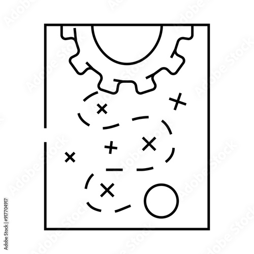 strategy expertise line icon vector. strategy expertise sign. isolated contour symbol black illustration