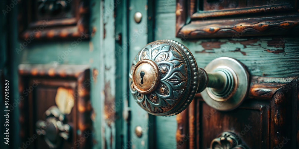 Fototapeta premium A Study of Vintage Door Hardware