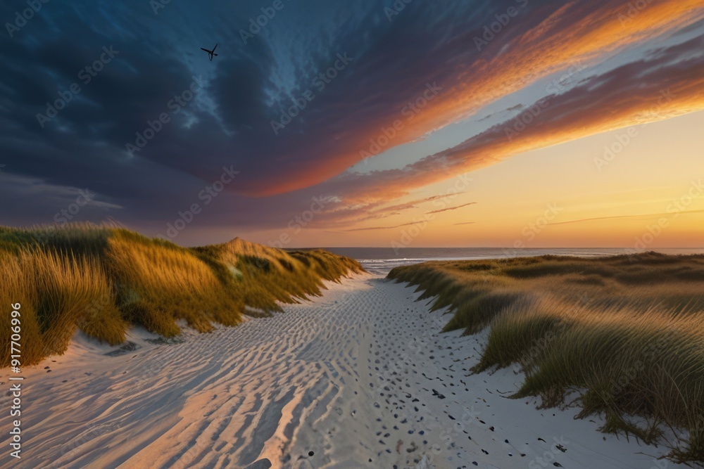 Fototapeta premium sunset over the dunes