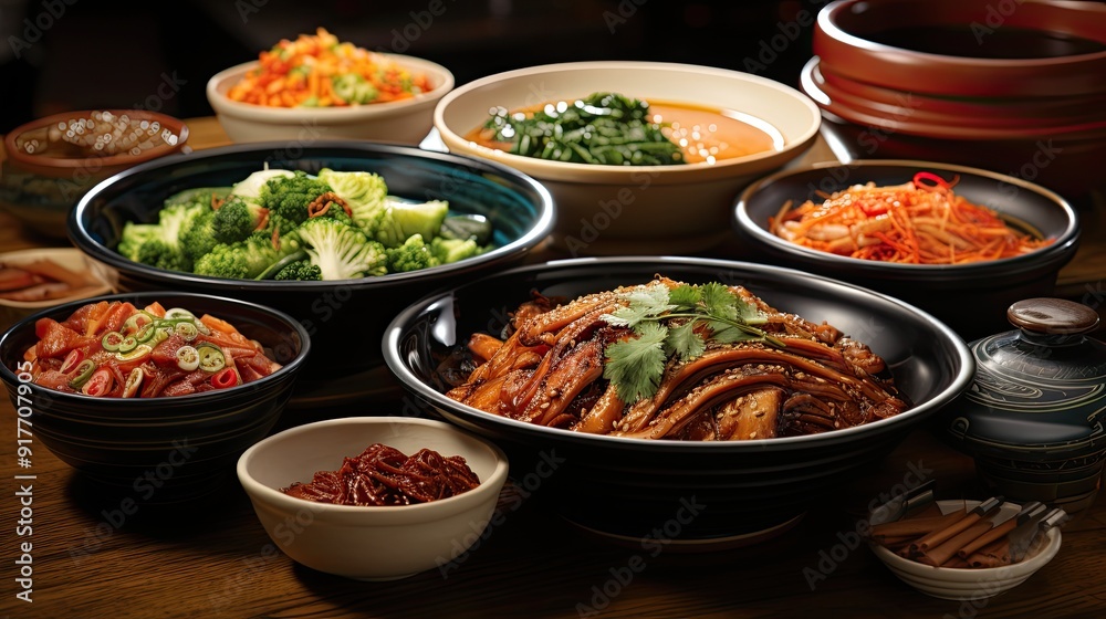 Assorted food set. Assorted food set.