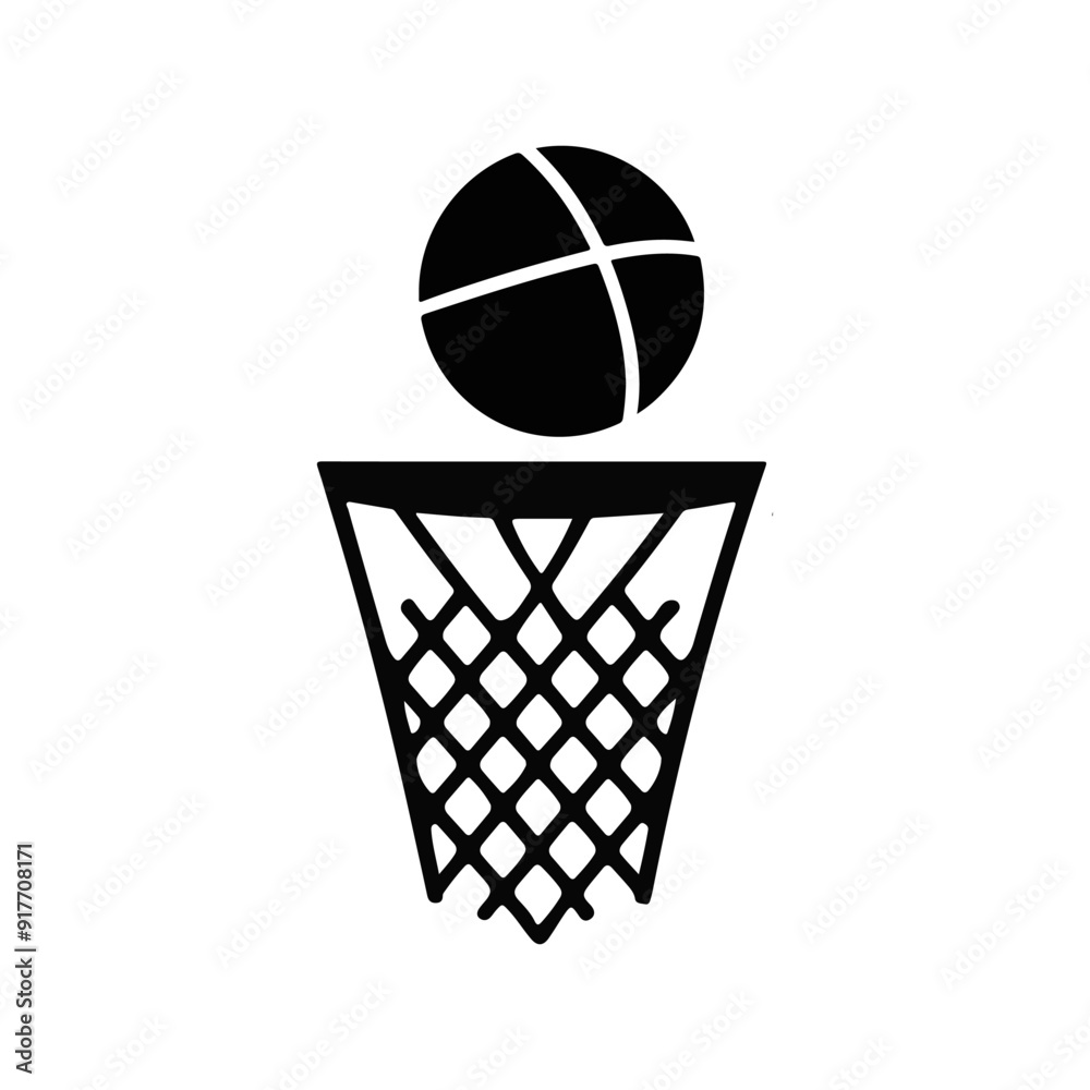 Intense Basketball Game Silhouette Vector Intense Basketball Game Silhouette Vector
