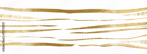 Abstract gold stripes on white background. A modern and stylish design element perfect for adding a touch of luxury to any project.