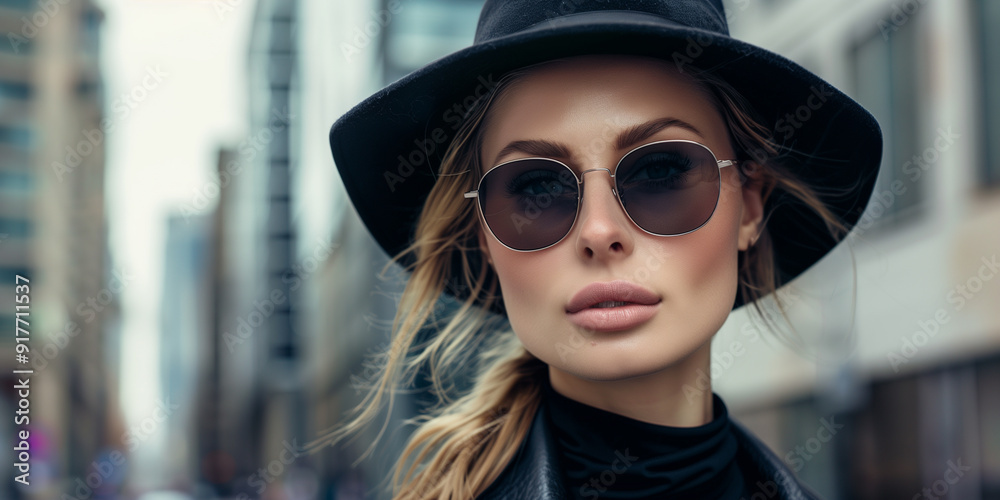 A beautiful woman wearing sun glasses A beautiful woman wearing sun glasses