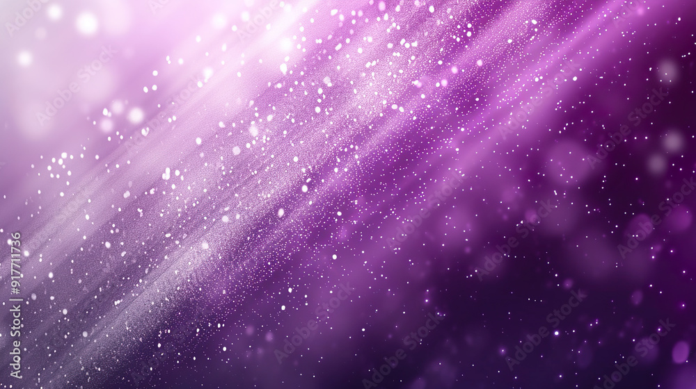 Fototapeta premium Abstract Purple Background with White Glimmering Particles