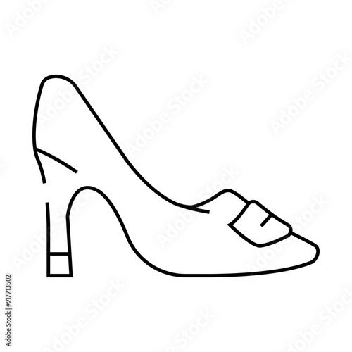 pumps and slingbacks line icon vector. pumps and slingbacks sign. isolated contour symbol black illustration