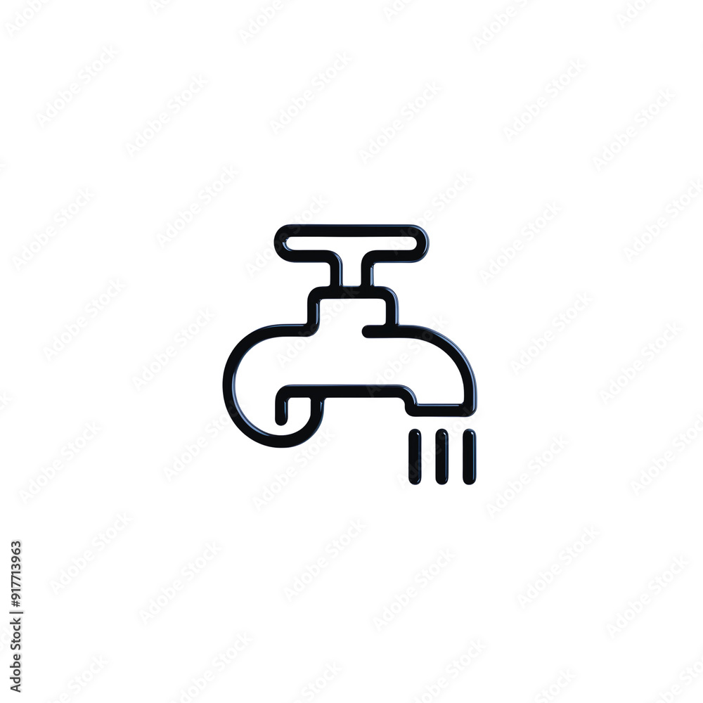 the faucet icon illustration. the faucet icon illustration.