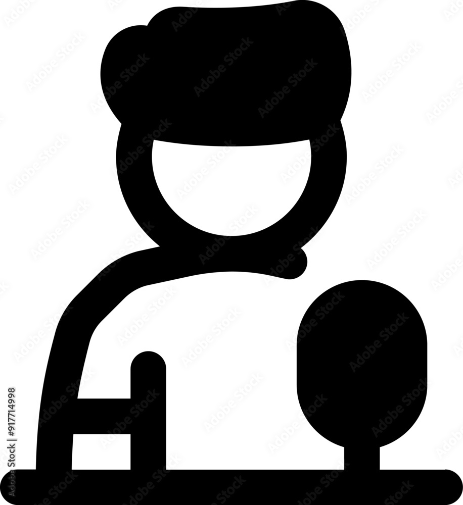 UI man Vector Icon Illustration. Glyph Style UI man Vector Icon Illustration. Glyph Style