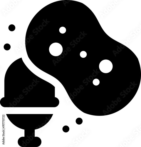 UI sponge Vector Icon Illustration. Glyph Style