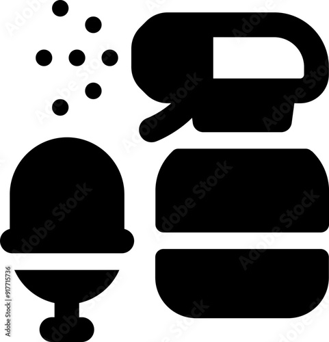 UI spray Vector Icon Illustration. Glyph Style