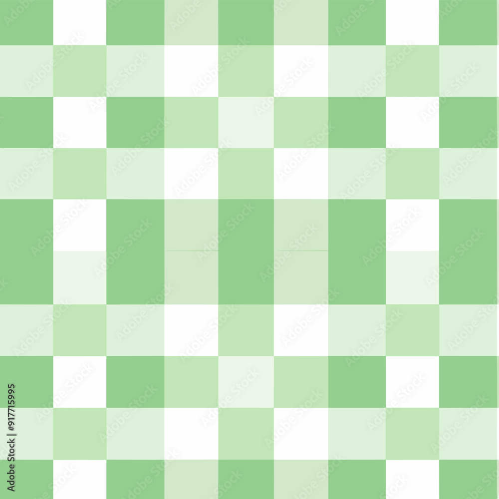 Abstract green and white checkered pattern seamless repeating tile for backgrounds website design or fabric