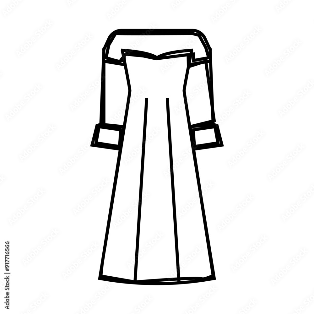 dresses evening gowns line icon vector. dresses evening gowns sign. isolated contour symbol black illustration dresses evening gowns line icon vector. dresses evening gowns sign. isolated contour symbol black illustration