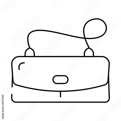 bag female accessory line icon vector. bag female accessory sign. isolated contour symbol black illustration
