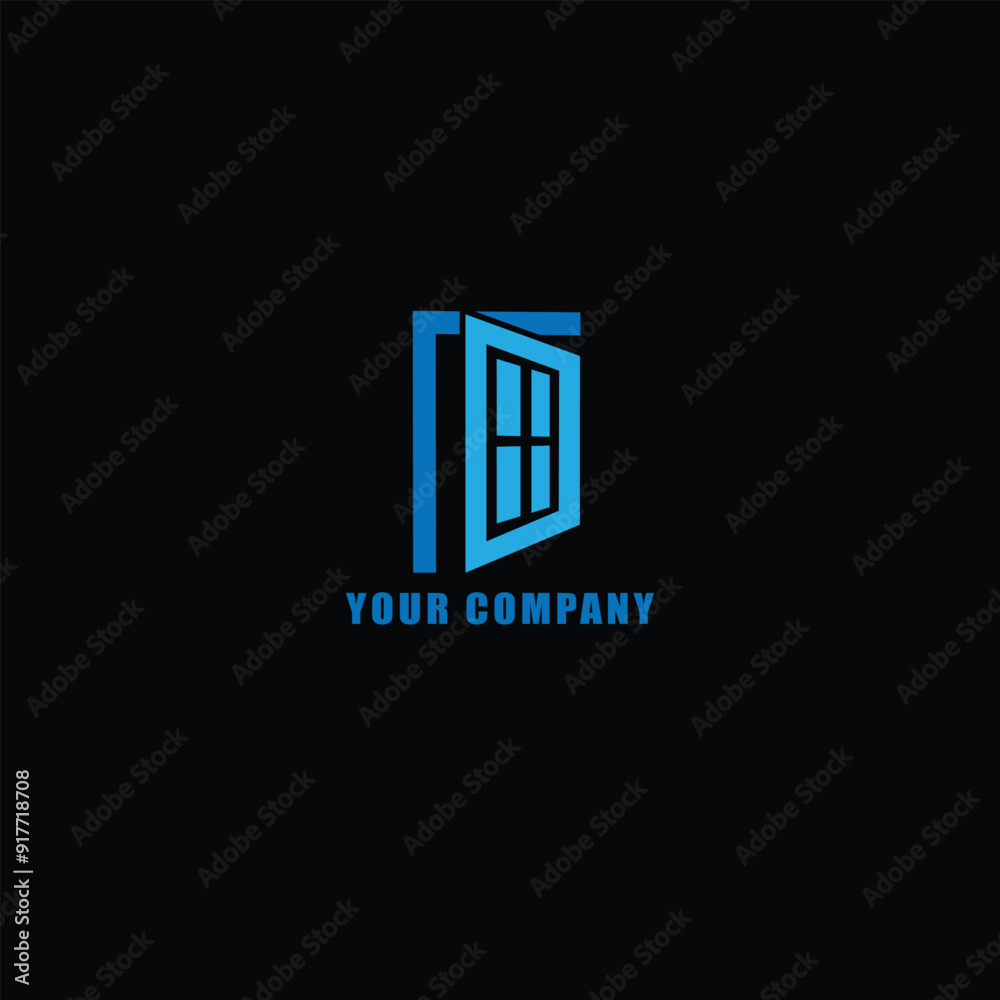 Door logo design template element Door logo design template element
