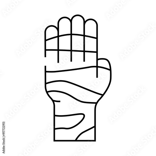 shiatsu arm and zones line icon vector. shiatsu arm and zones sign. isolated contour symbol black illustration