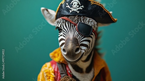 Zebra Dressed as a Pirate