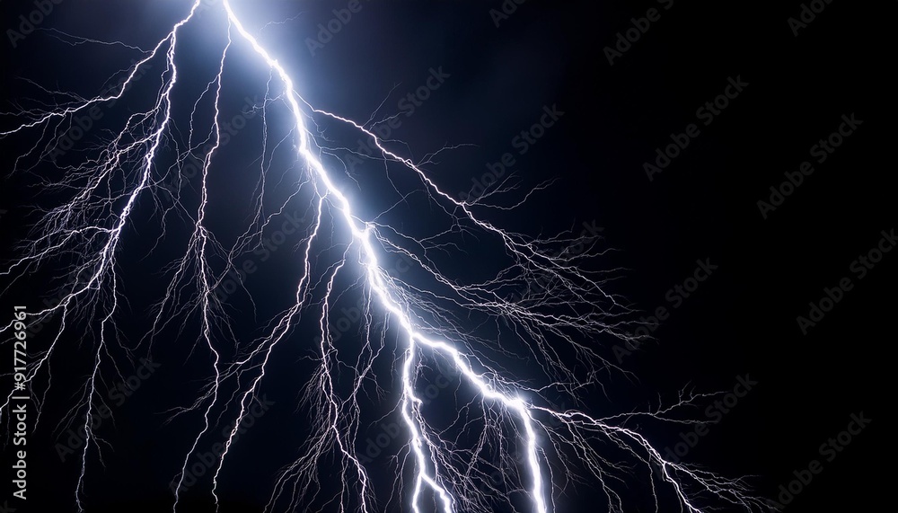 Lightning Strikes: Capturing the Raw Power and Beauty Against a Black Backdrop Lightning Strikes: Capturing the Raw Power and Beauty Against a Black Backdrop