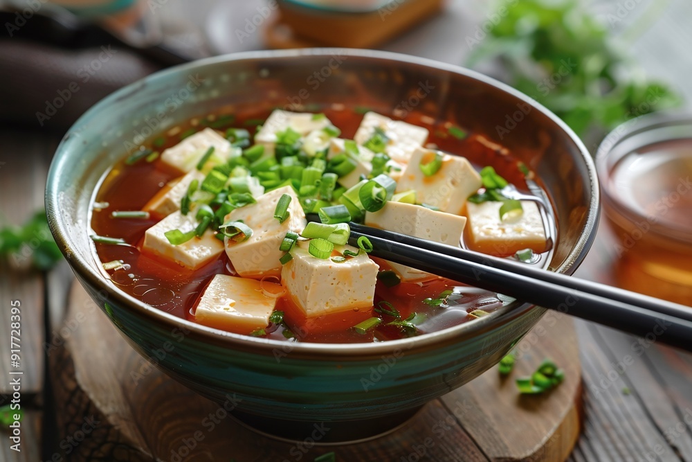 ai generative spicy tofu soup dish