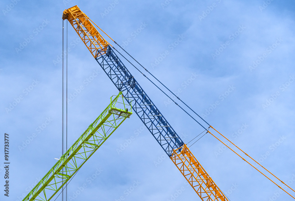 construction crane at blue sky as background construction crane at blue sky as background