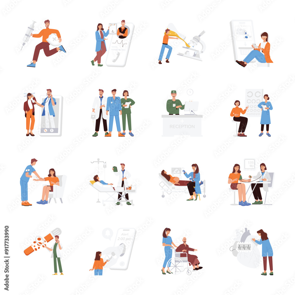 Latest Pack of Medical Service Flat Illustrations
Latest Pack of Medical Service Flat Illustrations