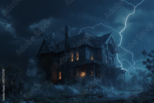 ai generative creepy mad scientist castle