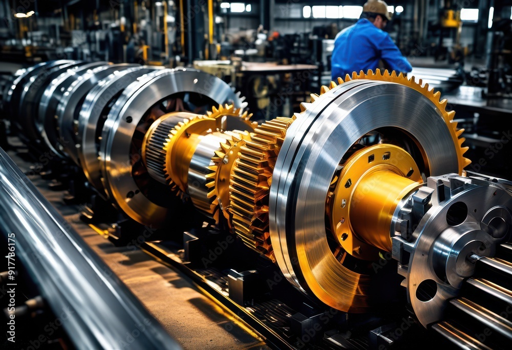 dynamic machinery operating vibrant colors highlighting industrial strength efficiency, operation, technology, industry, engine, power, gear, mechanism dynamic machinery operating vibrant colors highlighting industrial strength efficiency, operation, technology, industry, engine, power, gear, mechanism