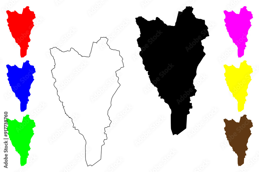 Yauco municipality (Commonwealth of Puerto Rico, Porto Rico, PR, Unincorporated territories of the United States) map vector illustration, scribble sketch Yauco map Yauco municipality (Commonwealth of Puerto Rico, Porto Rico, PR, Unincorporated territories of the United States) map vector illustration, scribble sketch Yauco map