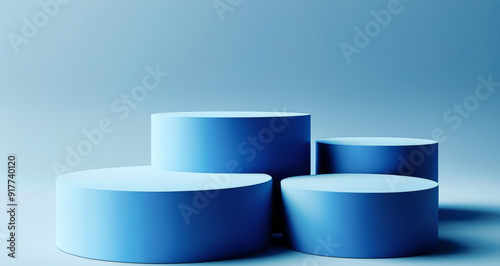 blue display stand