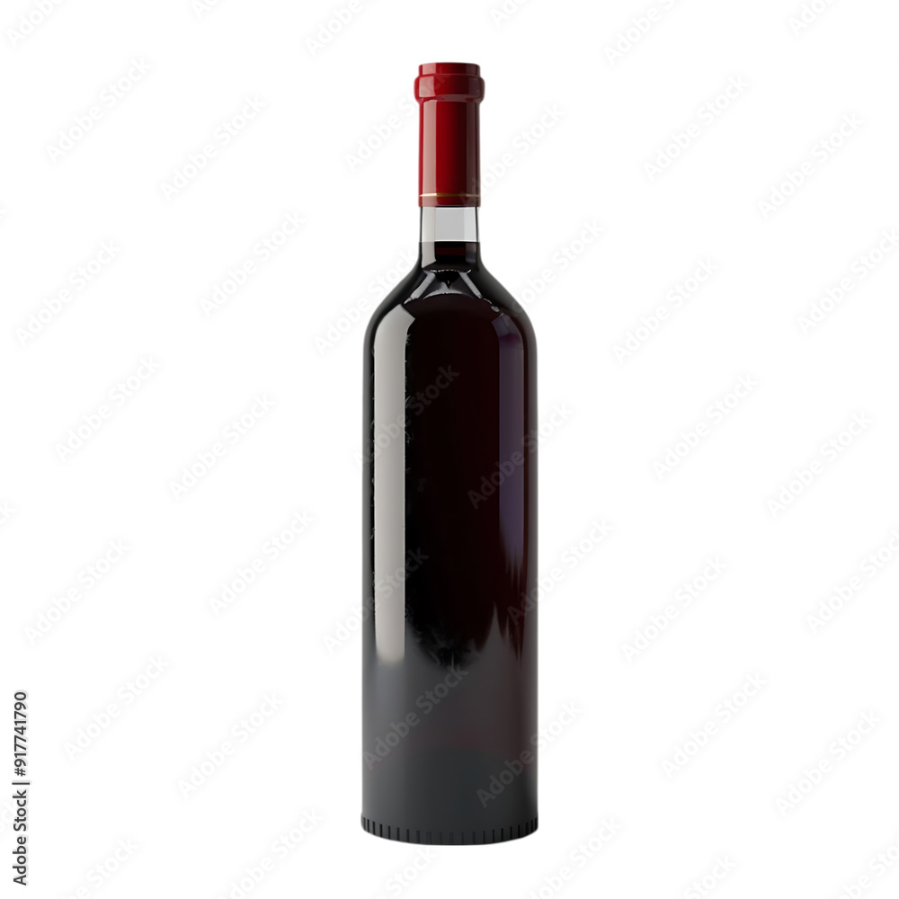 Realistic Black Wine Bottle PNG on Transparent Background Realistic Black Wine Bottle PNG on Transparent Background