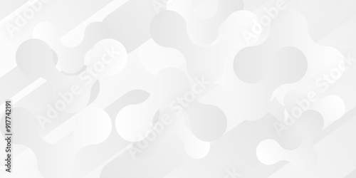 Vector white and gray gradient light abstract ornament wave paper gradient meatball wallpaper. modern creative geometric backdrop design pattern background for website banner template design.