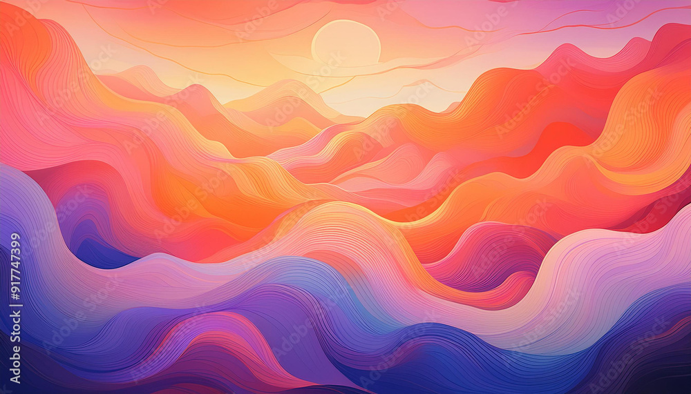 an abstract image that captures the essence of a sunset with warm colors an abstract image that captures the essence of a sunset with warm colors