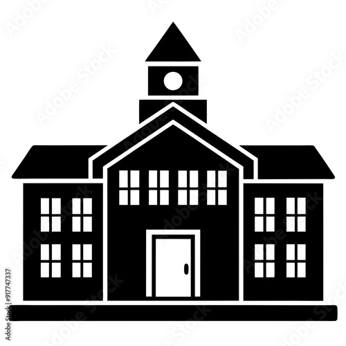 School building icon isolated vector illustration on white background 