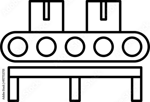 Conveyor belt icon outline vector illustration