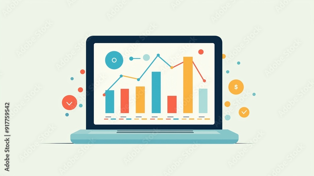 Online sales dashboard, real-time transaction tracking, flat design illustration Online sales dashboard, real-time transaction tracking, flat design illustration
