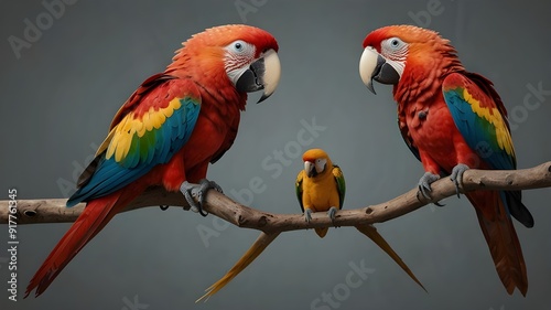 red and yellow macaw ara ararauna photo