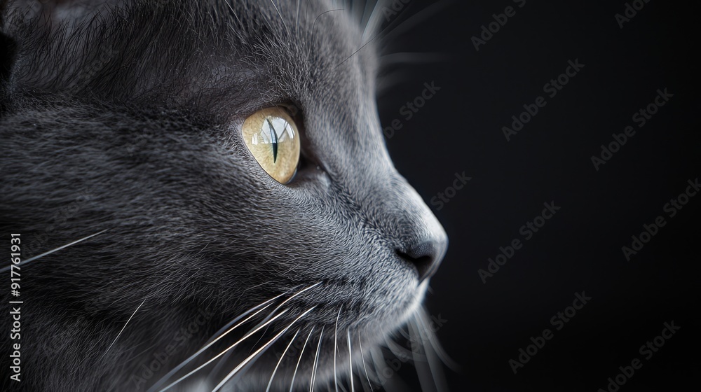 two bright yellow eyes and distinct whiskers gracing its nostrils two bright yellow eyes and distinct whiskers gracing its nostrils