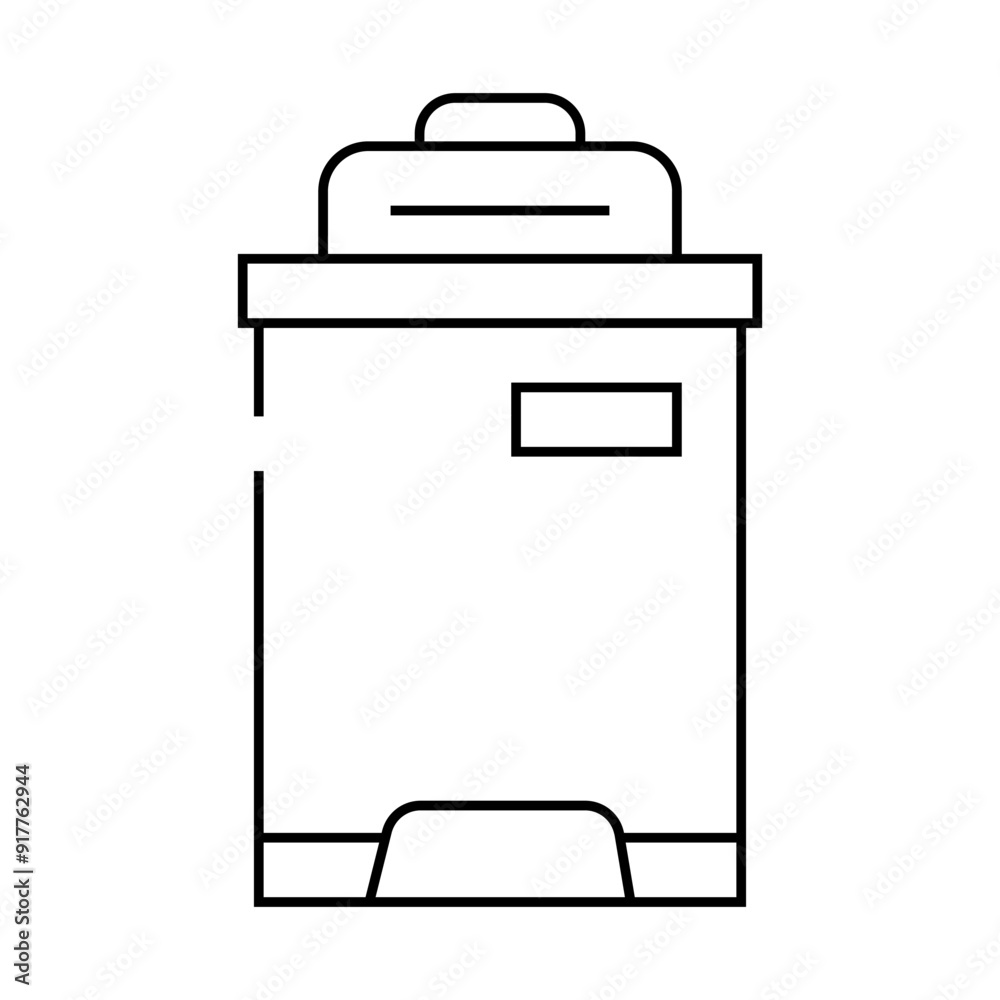 trash compactor line icon vector. trash compactor sign. isolated contour symbol black illustration trash compactor line icon vector. trash compactor sign. isolated contour symbol black illustration
