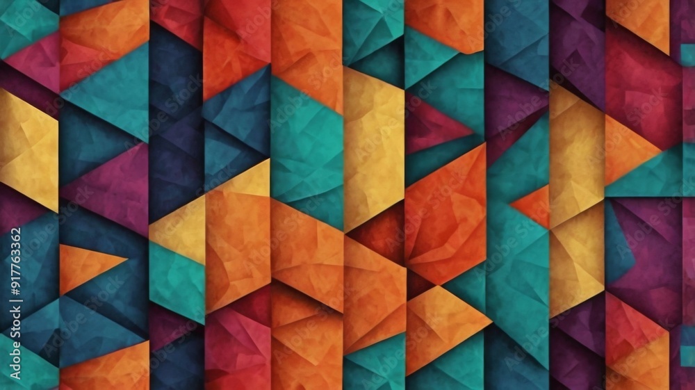 A colorful, abstract geometric pattern with overlapping shapes and gradients, perfect for use as a modern background A colorful, abstract geometric pattern with overlapping shapes and gradients, perfect for use as a modern background
