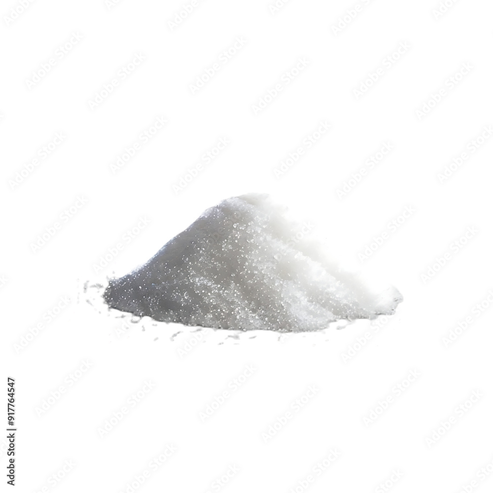 White Sugar Isolated on Transparent Background White Sugar Isolated on Transparent Background