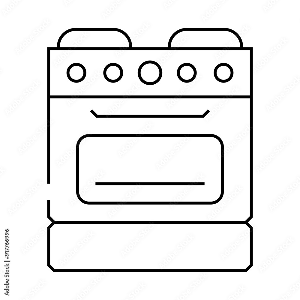 oven kitchen appliance line icon vector. oven kitchen appliance sign. isolated contour symbol black illustration oven kitchen appliance line icon vector. oven kitchen appliance sign. isolated contour symbol black illustration