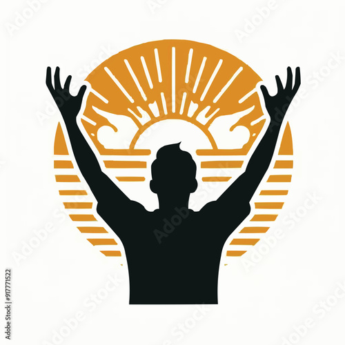 Free vector hands raised worship singing looking flat vector illustration, person, hand, arm, faith, freedom, god, gold, heaven, holy, hope, human, joy, lord, pray, prayer, praying, raise, raised, rel