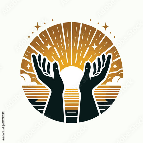 Free vector hands raised worship singing looking flat vector illustration, person, hand, arm, faith, freedom, god, gold, heaven, holy, hope, human, joy, lord, pray, prayer, praying, raise, raised, rel