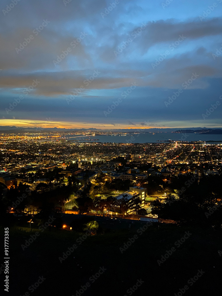 Obraz premium city overlook at night