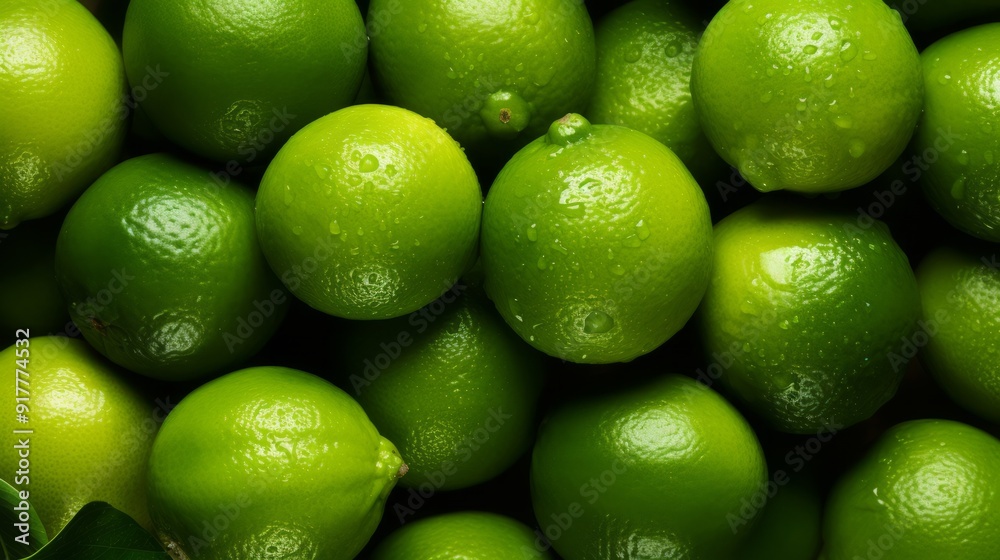 © mehaniq41 - Fresh organic lime fruit. ai generated art image