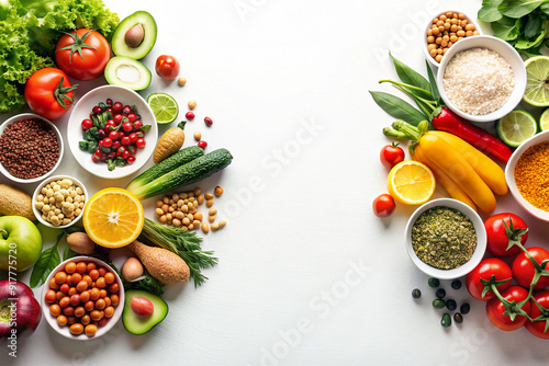 World food day isolated on white background. Generative AI