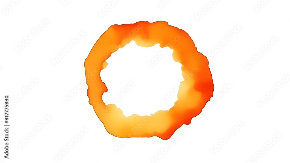 Fototapeta premium Orange watercolor ring