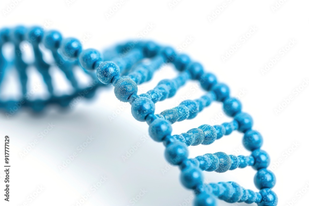 Blue DNA Double Helix Macro Shot Blue DNA Double Helix Macro Shot