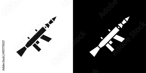 bazooka icon Symbol mark in filled style